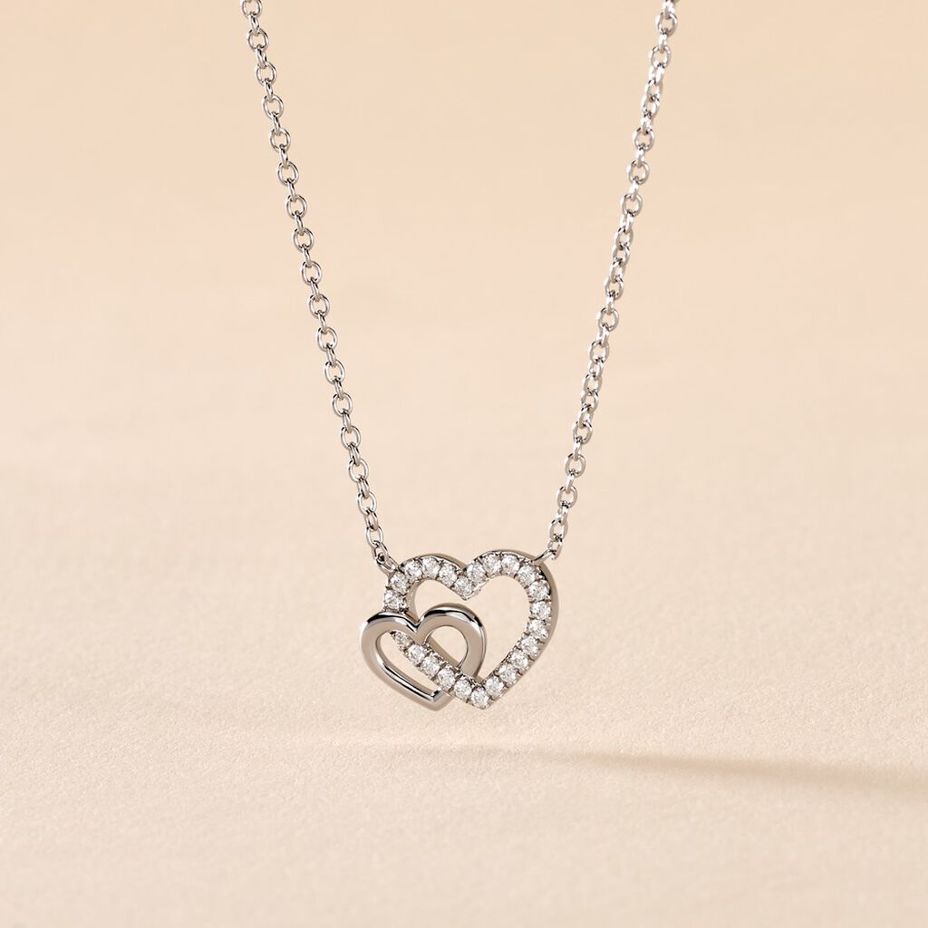Collier Donatiane Argent Blanc Oxyde De Zirconium