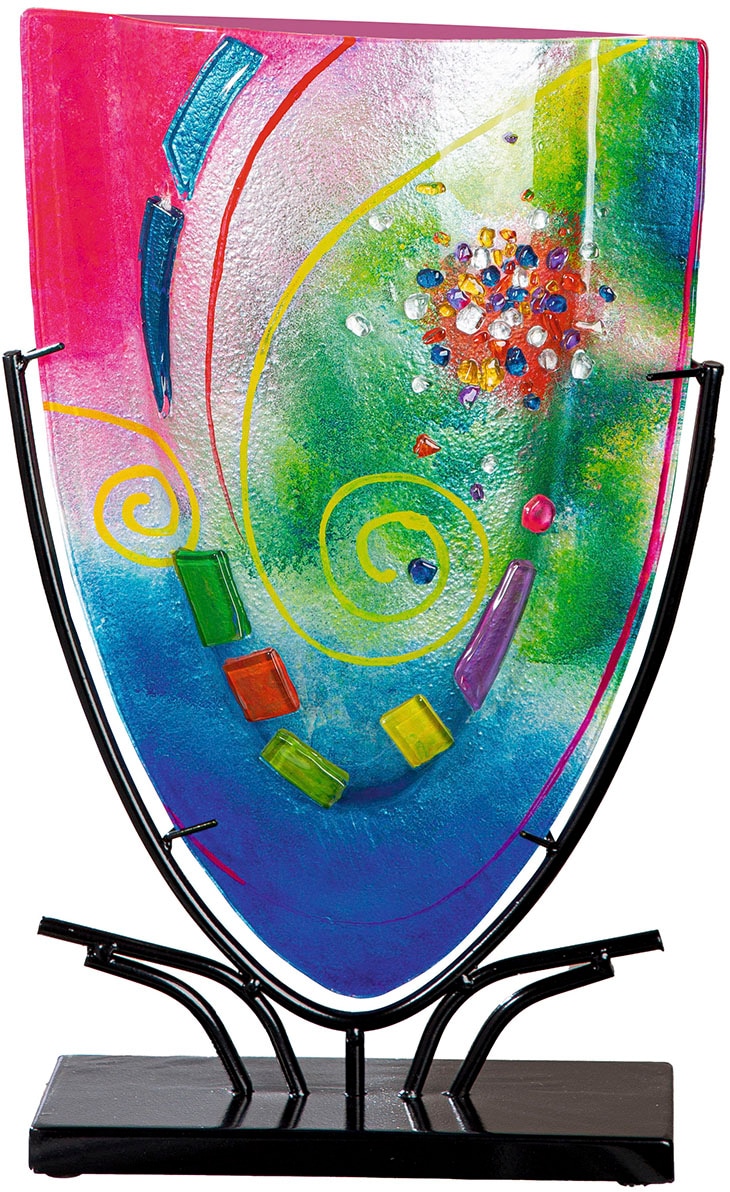 Casablanca by Gilde Tischvase »Vase oval Cool blau; pink H. 49 cm«