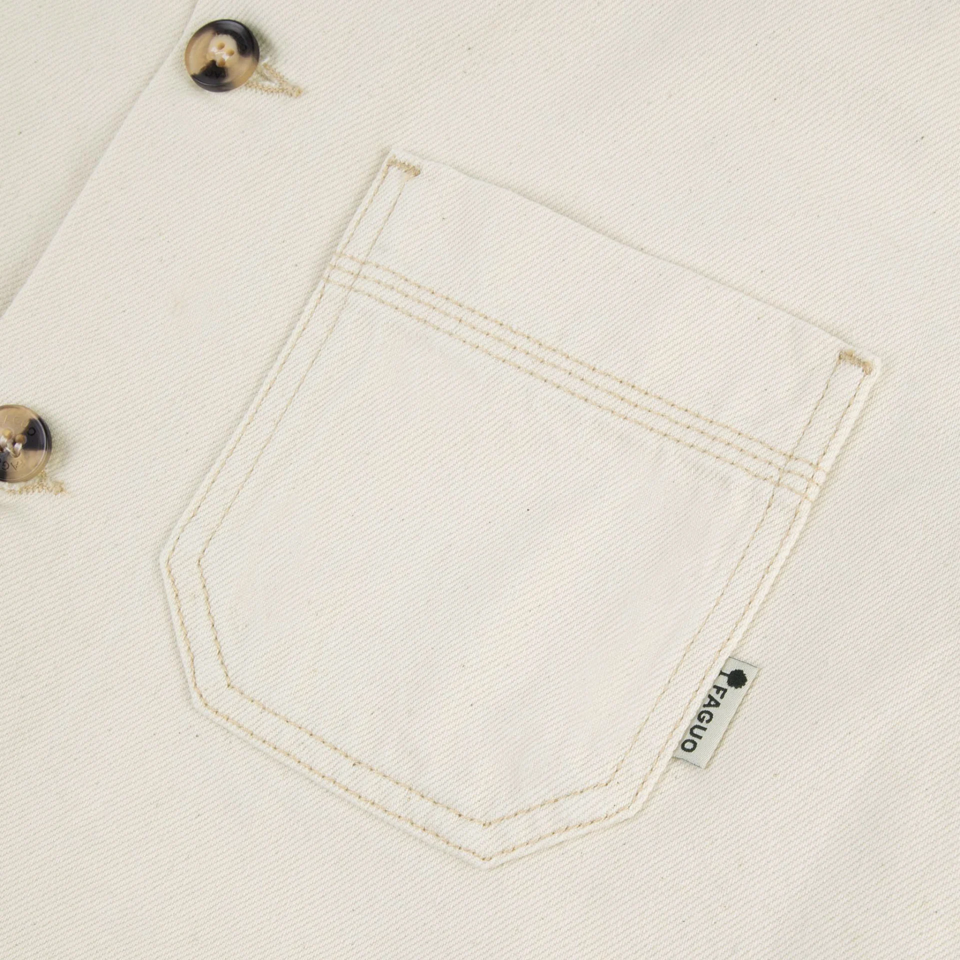 Veste écrue coton et coton recyclé - modèle lorge