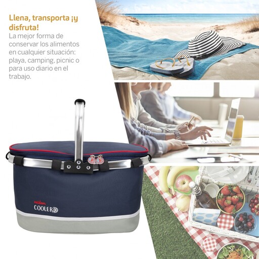 Cesta térmica dobrável para piquenique, 30 litros, Aktive Cooler