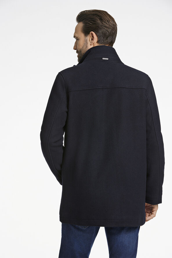 Bison Relaxed-fit wool car coat Blå