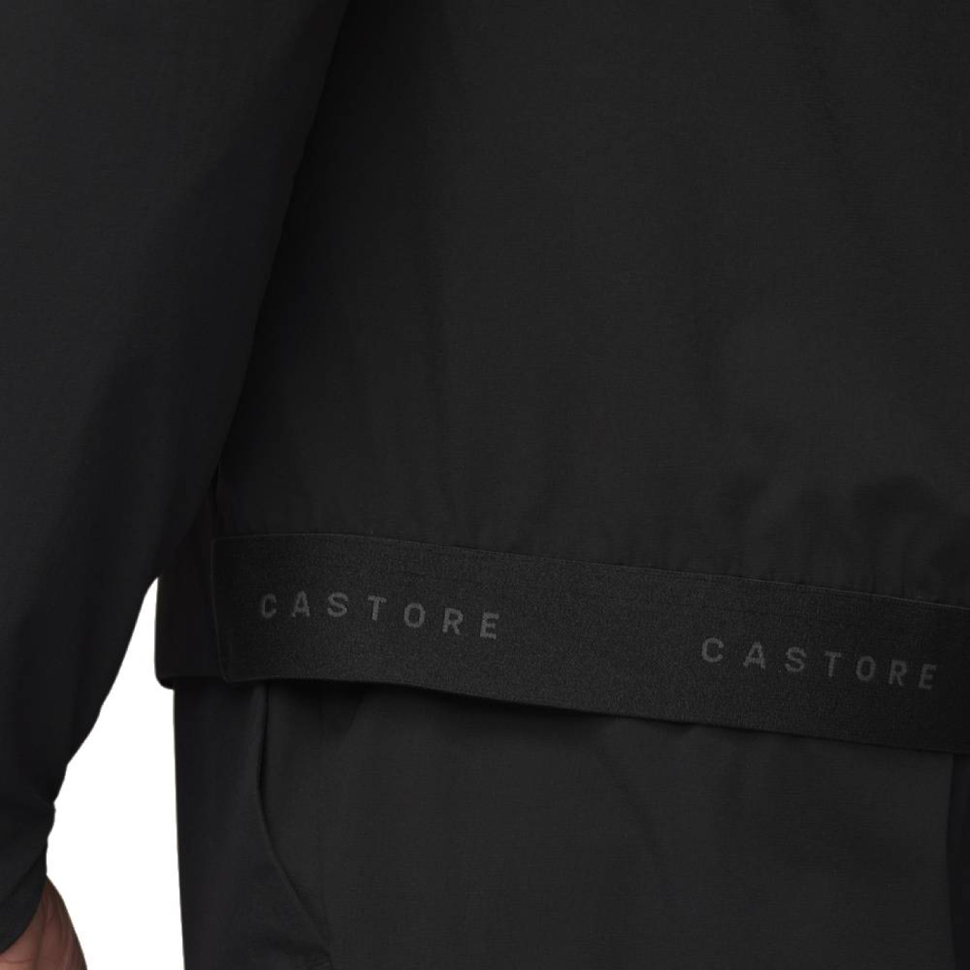 Castore Windbreaker Joggingpak Full-Zip Zwart Donkergrijs