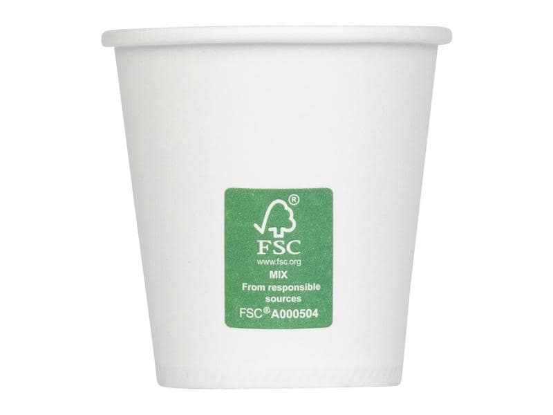 FURBER Einweg-Kaffeebecher 90 ml, 50 Stück Einwandige Pappbecher
