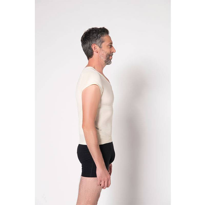Correcteur de posture Homme Lyne Up t-shirt seconde peau Nude