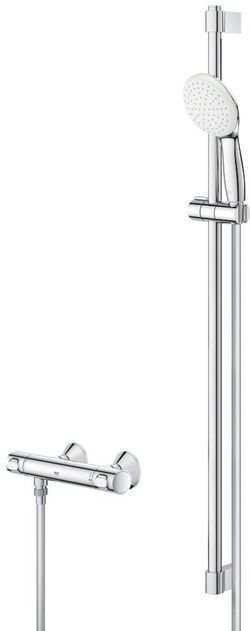 GROHE Grohtherm 500 Doucheset - Thermostatische Douchekraan - Glijstangset - Chroom