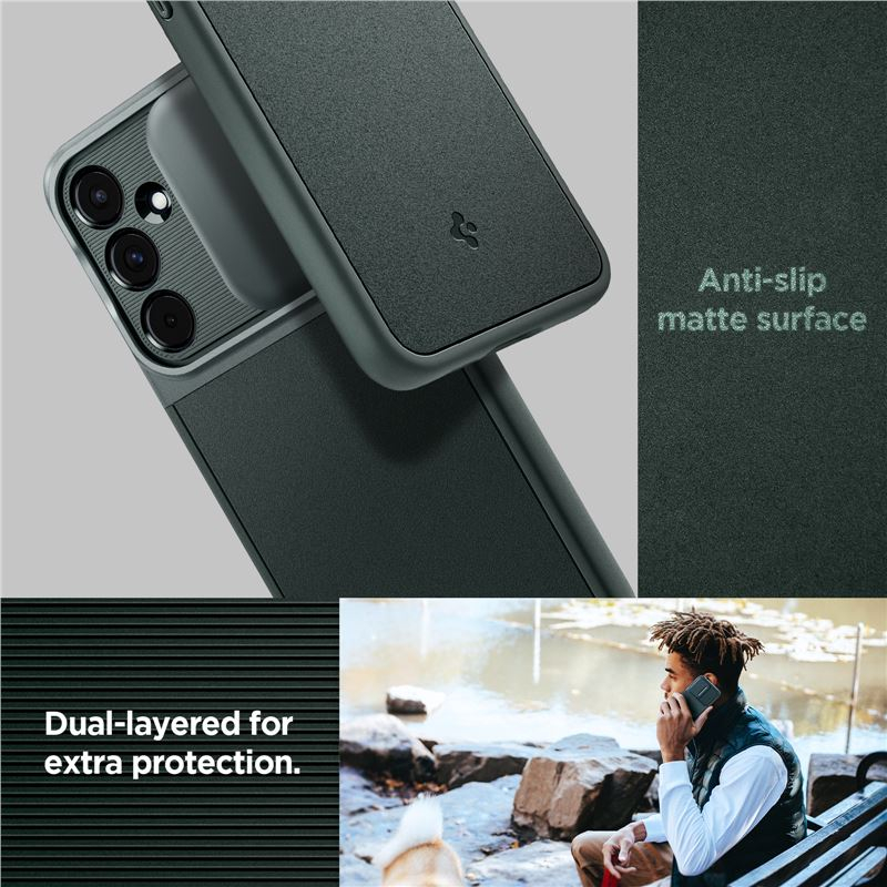 Samsung Galaxy A55 Optik Armor Hybrid Case Hülle mit Cam-Slider (ACS07536) - Abyss Green (Grün)