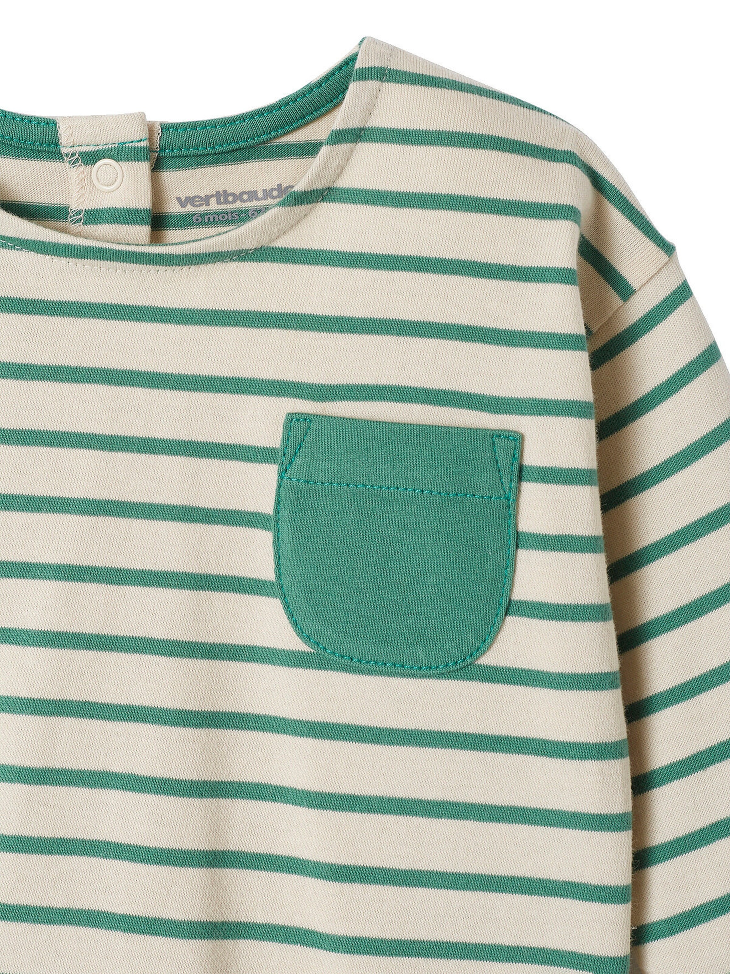 Vertbaudet Baby Ringelshirt grün gestreift