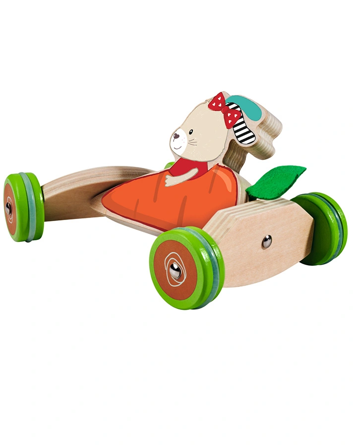 Holz-Schiebefahrzeug KAROTTENMOBIL (16cm)