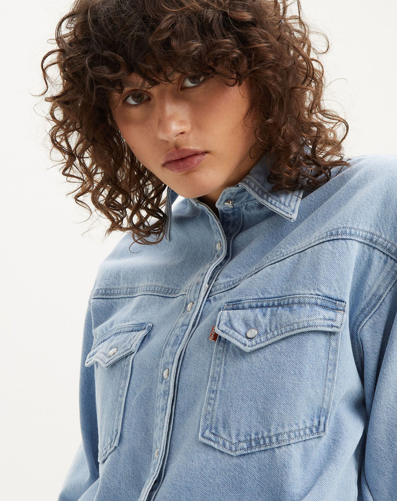Levi's® Chemise en jean Dorsey Xl oversize Western bleu clair