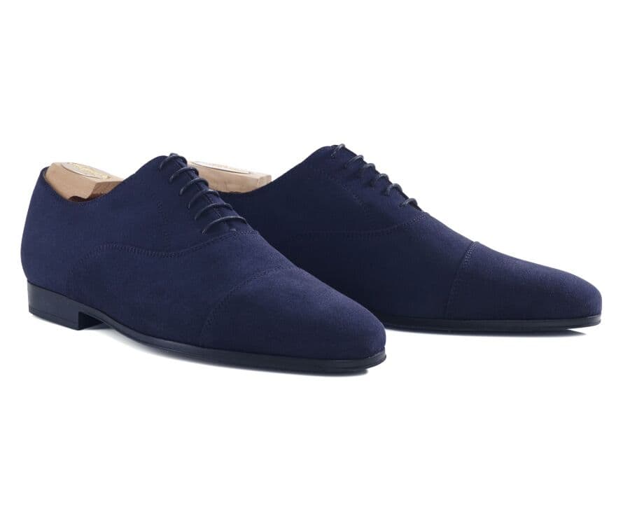 Richelieu homme Velours Bleu marine semelle gomme - LENNOX GOMME URBAN