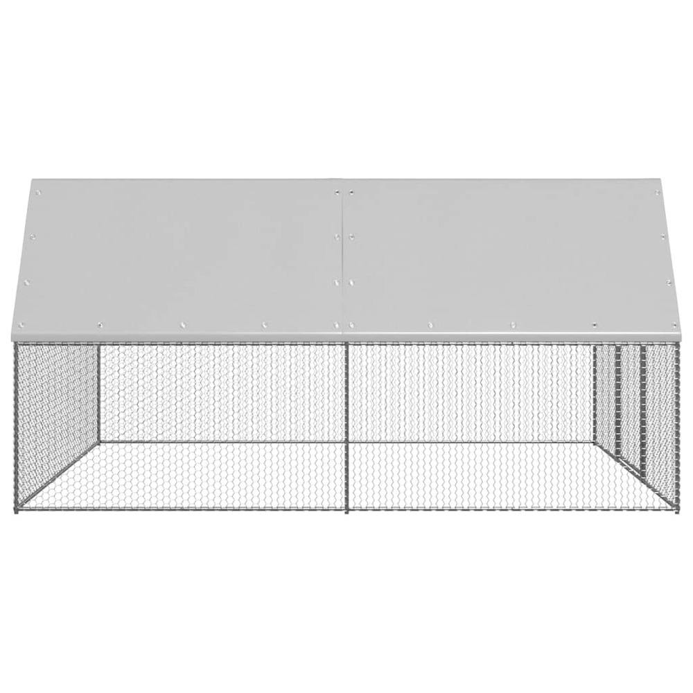 Poulailler d'extérieur 3 x 4 x 2 m acier galvanisé toit en pe