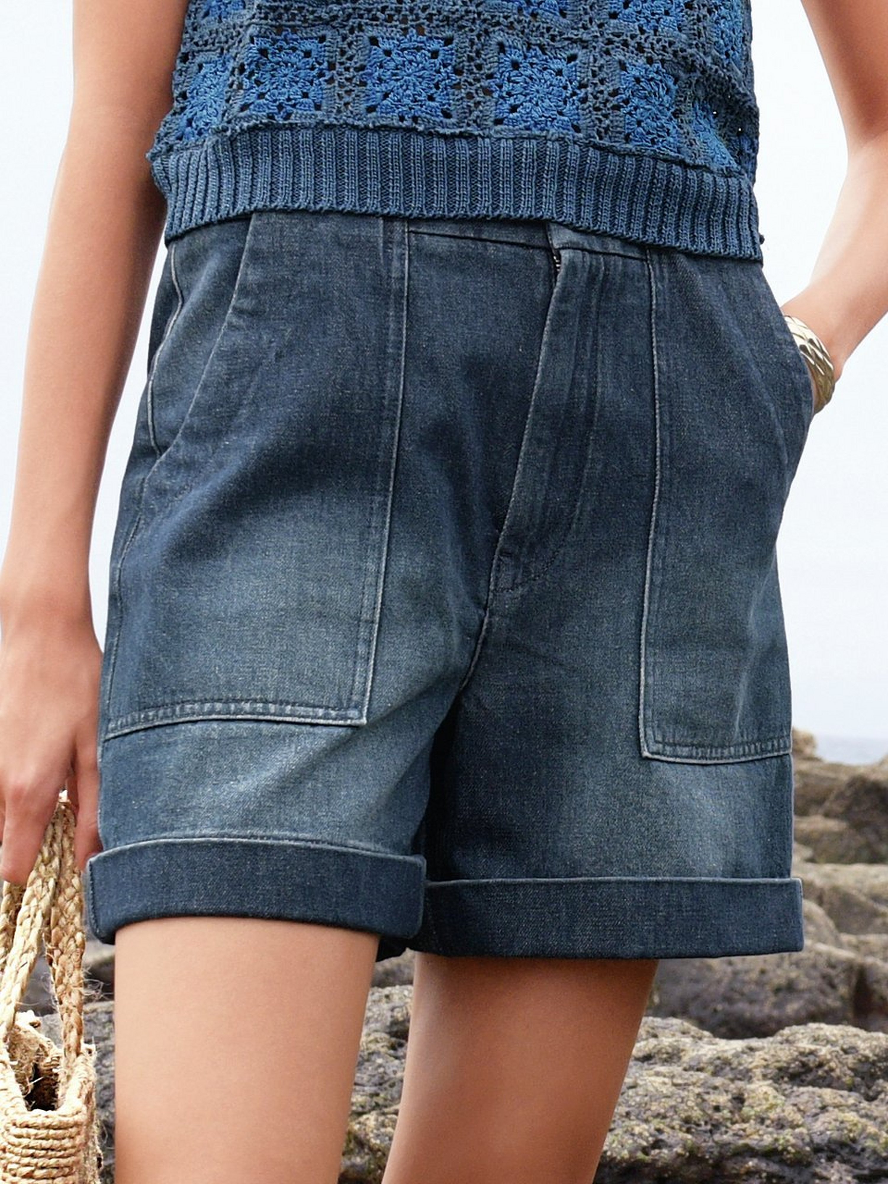 Jeans-Bermudas
