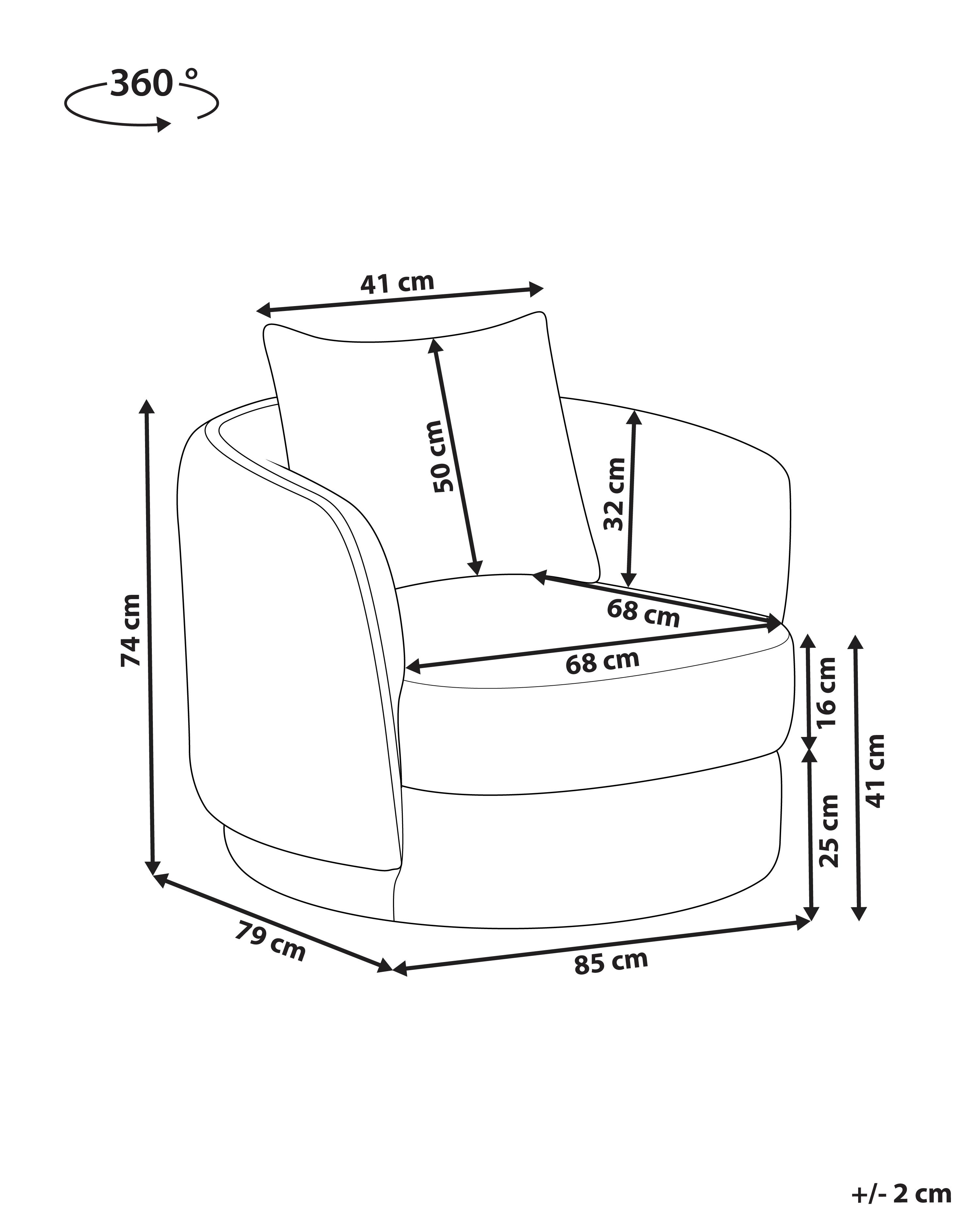 Draaifauteuil ANDALEN Stof Groen