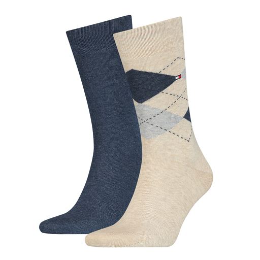 Tommy Hilfiger Strømper 2-pak, Beige Melange, 39-42