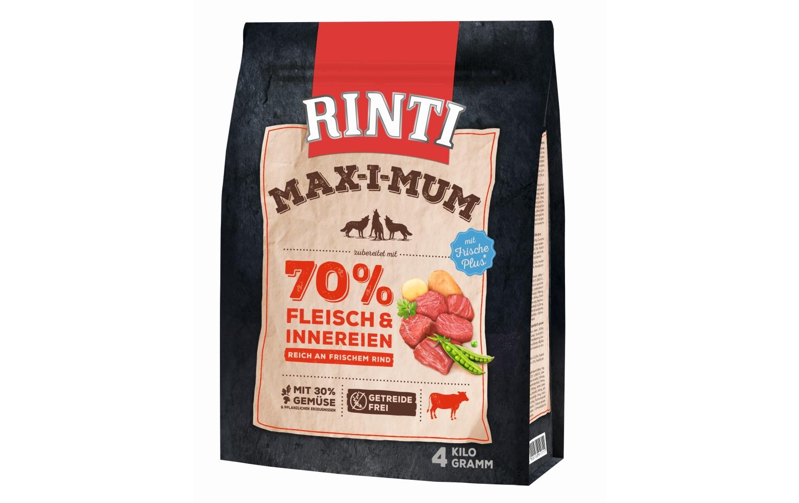 Trockenfutter Max-i-mum Rind, 4 kgAlleinfuttermittel für ausgewachsene Hunde