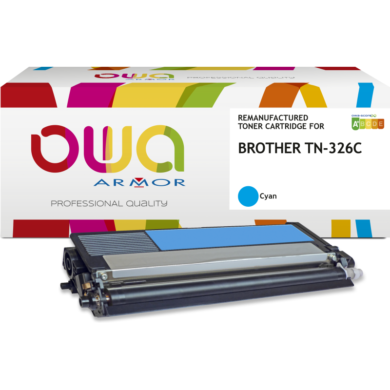 Toner remanufacturé OWA couleurs séparées compatible BROTHER TN-326 pour imprimante laser