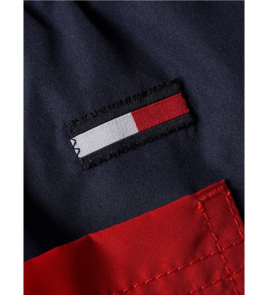 Maiô Tommy Jeans azul-marinho com blocos de cores