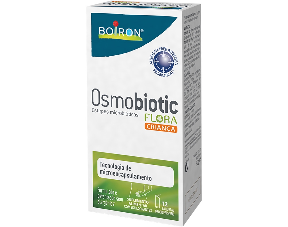 SUPLEMENTO OSMOBIOTIC FLORA CRIANÇA 12 SAQUETAS
