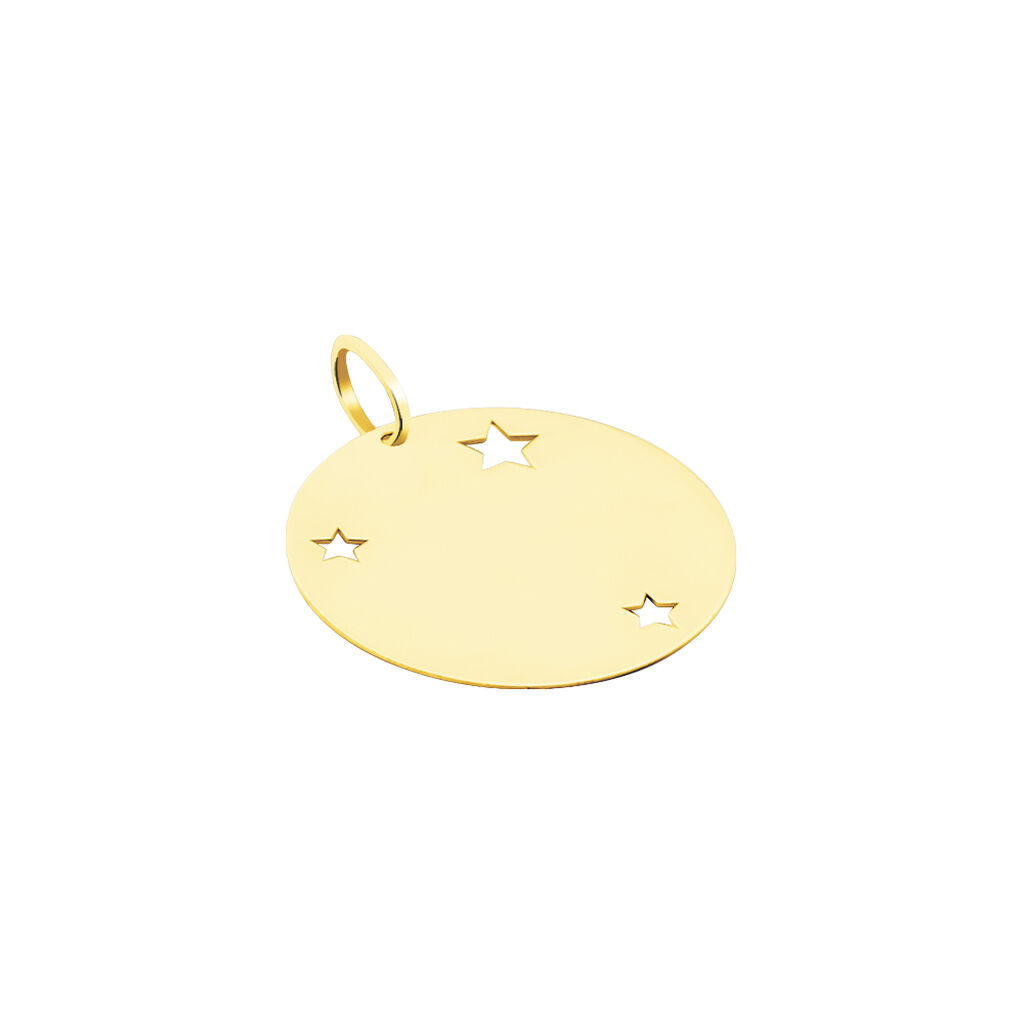 Pendentif Sirona Pastille Gravable Or Jaune