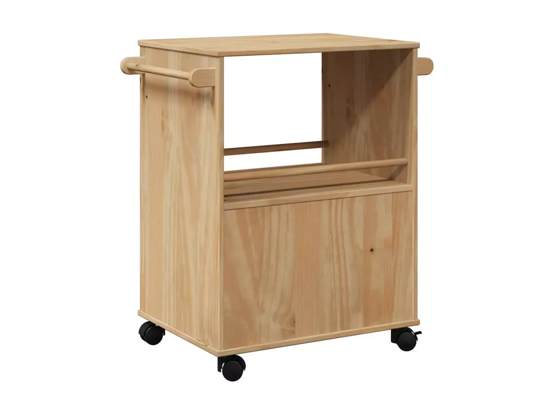 Chariot de cuisine OTTA 59x45x80 cm bois massif de pin