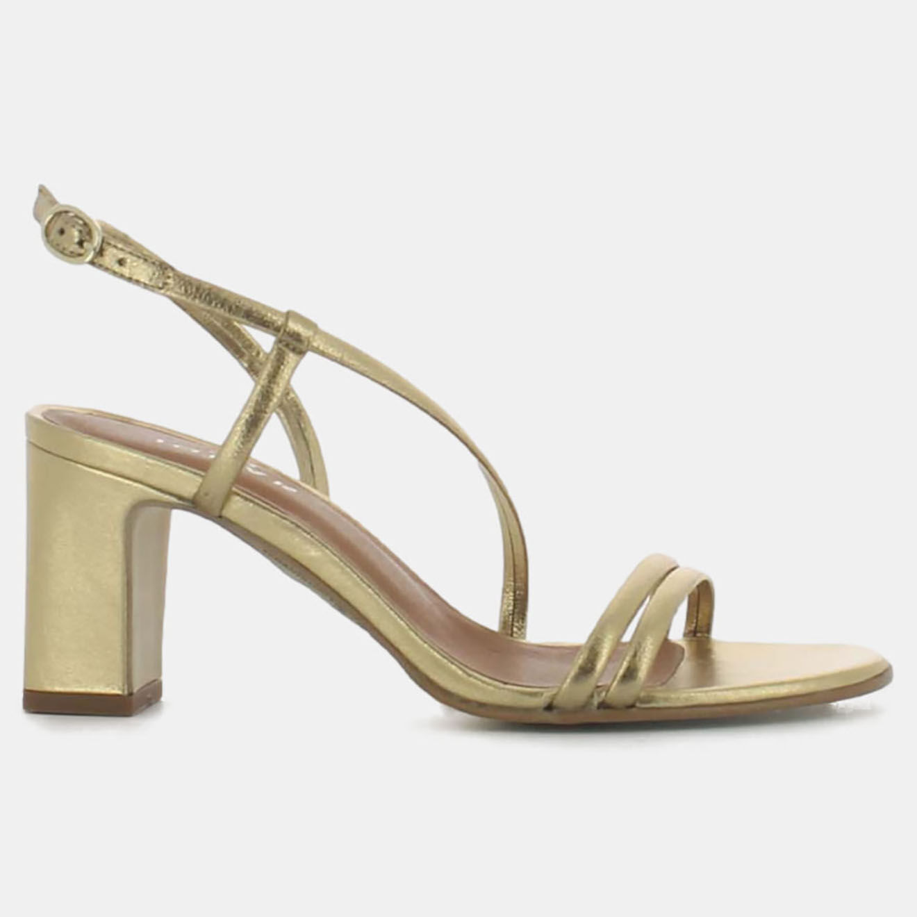 Jonak Sandales en Cuir Vicente dorées - Talon 8 cm