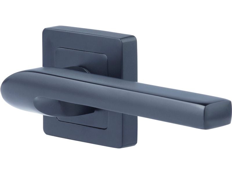 Yale Türgriff Siena für Badezimmertür Schwarz Türgriff mit Knaufrosette, 8x8 mm