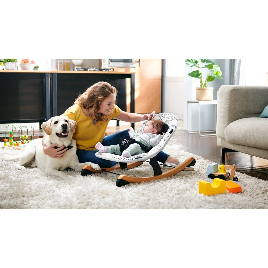 Kinderkraft Babywippe Finio Black White