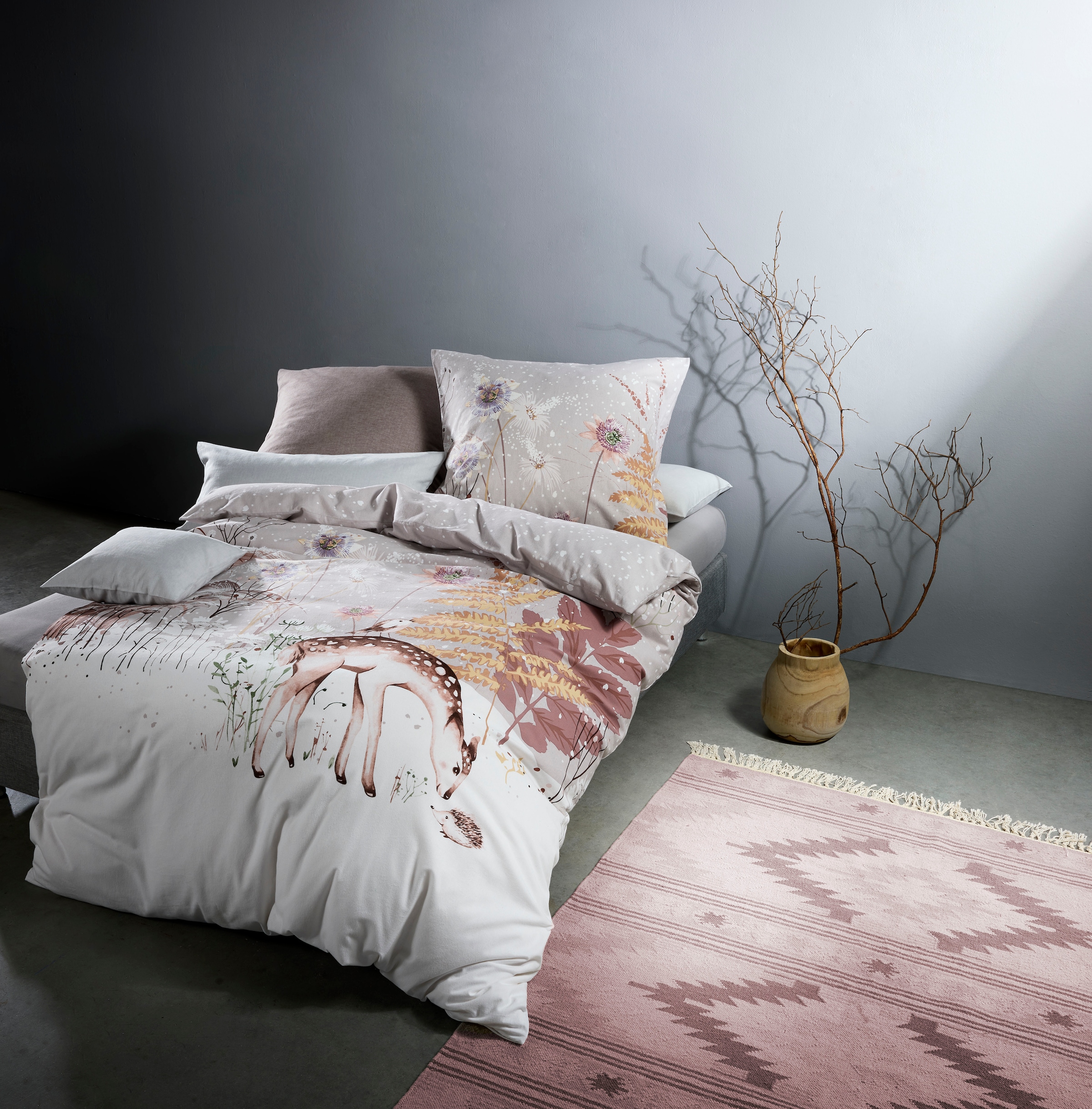 fleuresse Bettwäsche »Aspen 4372« 2 Stk. tlg. Feinbiber, Baumwolle, in Gr. 135x200, 155x220, 200x200cm