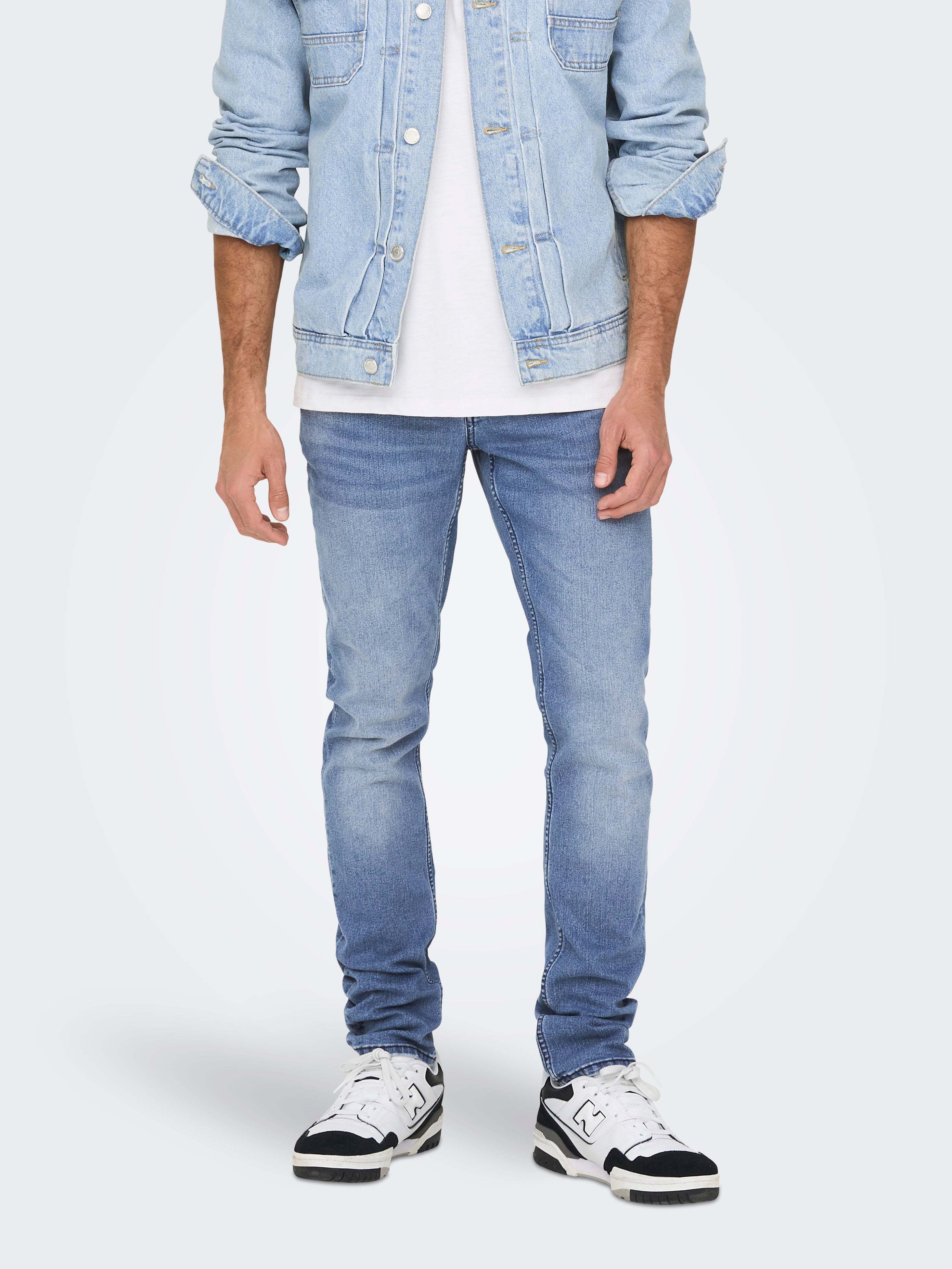 ONSLOOM Mittlere Taille Slim Fit Jeans Medium Blue Denim