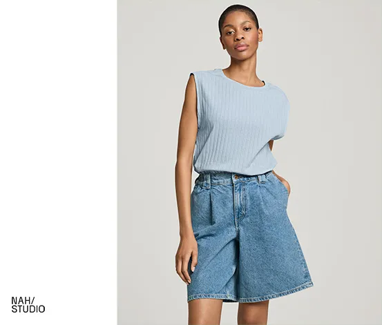 NAH/STUDIO Bermuda-Shorts | recycelte Baumwolle