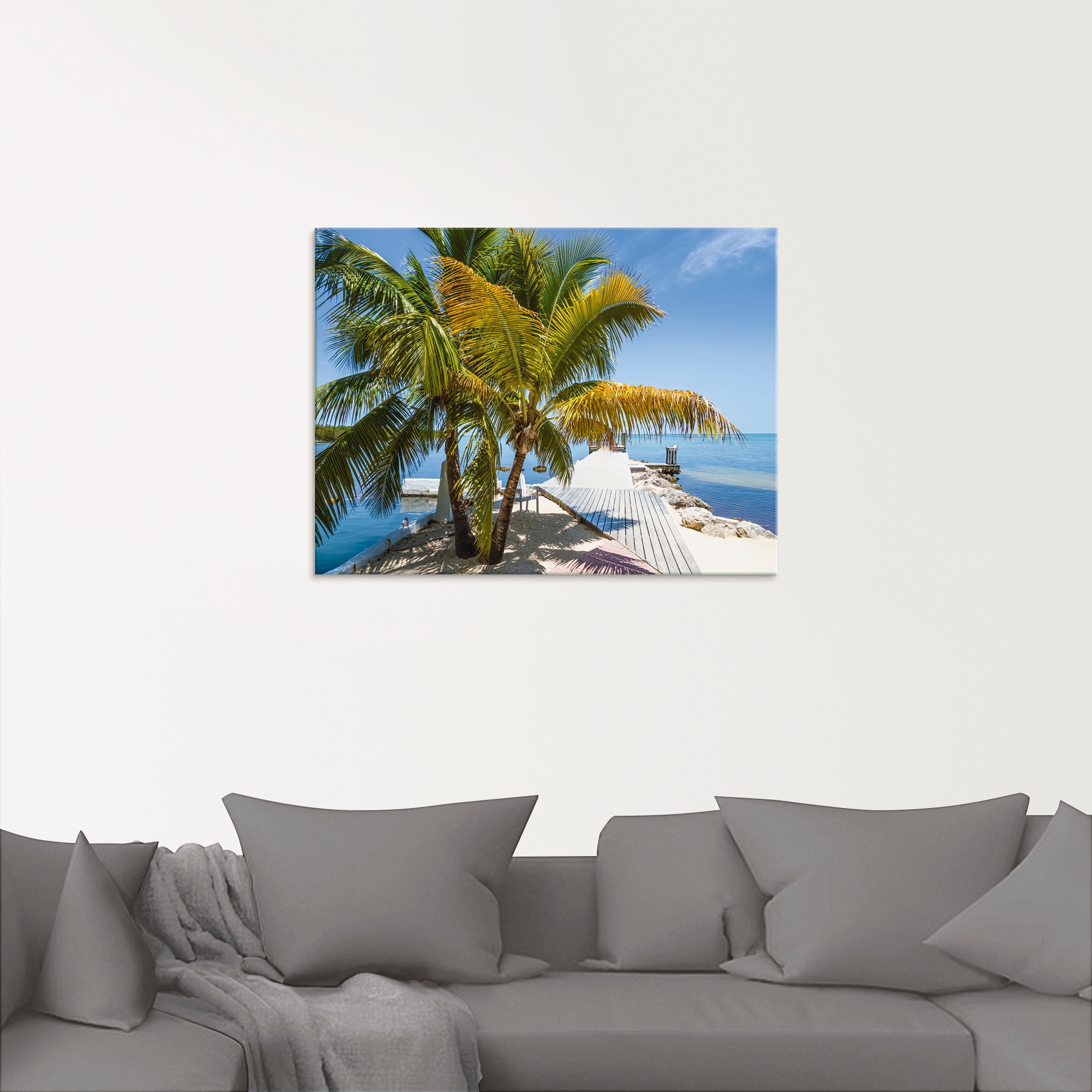 Artland Glasbild »Florida Keys Himmlischer Blick« Strand 1 Stk. tlg. in verschiedenen Grössen