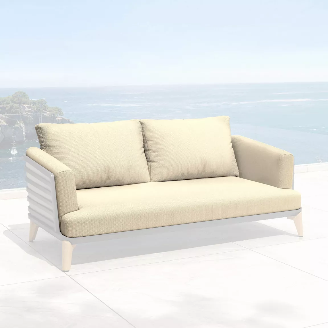 Housses de coussin de remplacement pour Canapé 2 places Monte Carlo Beige