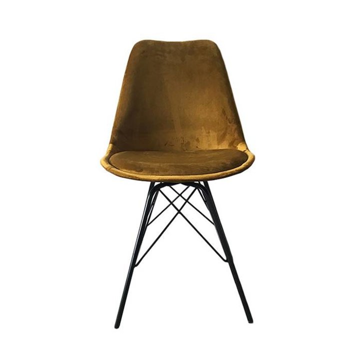 Kick collection - Stoel Velvet - Goud/Okergeel