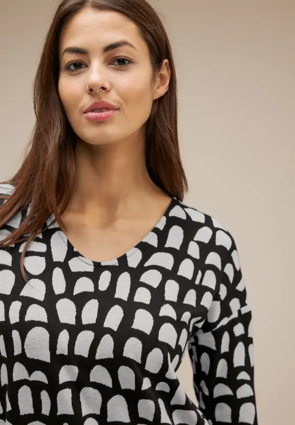 Softes Jacquard Kleid - Black