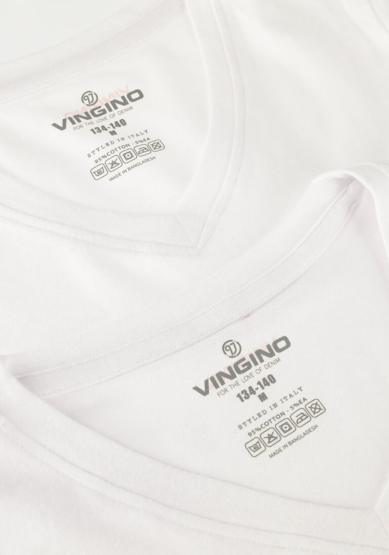 VINGINO witte vingino t-shirt boys t-shirt v-neck (2-pack)