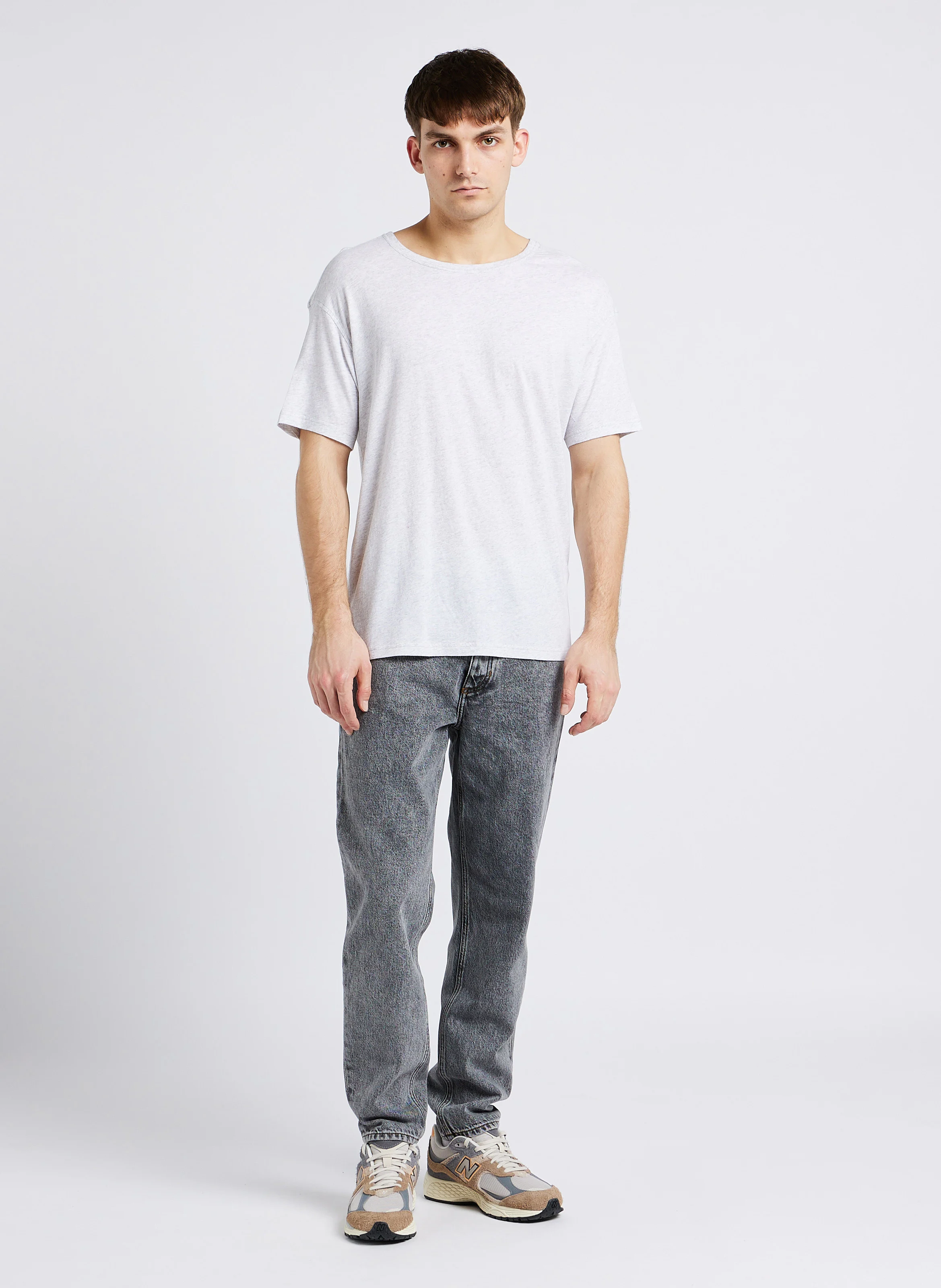 GAMIPY - Tee-shirt manches courtes chiné en coton | Gris