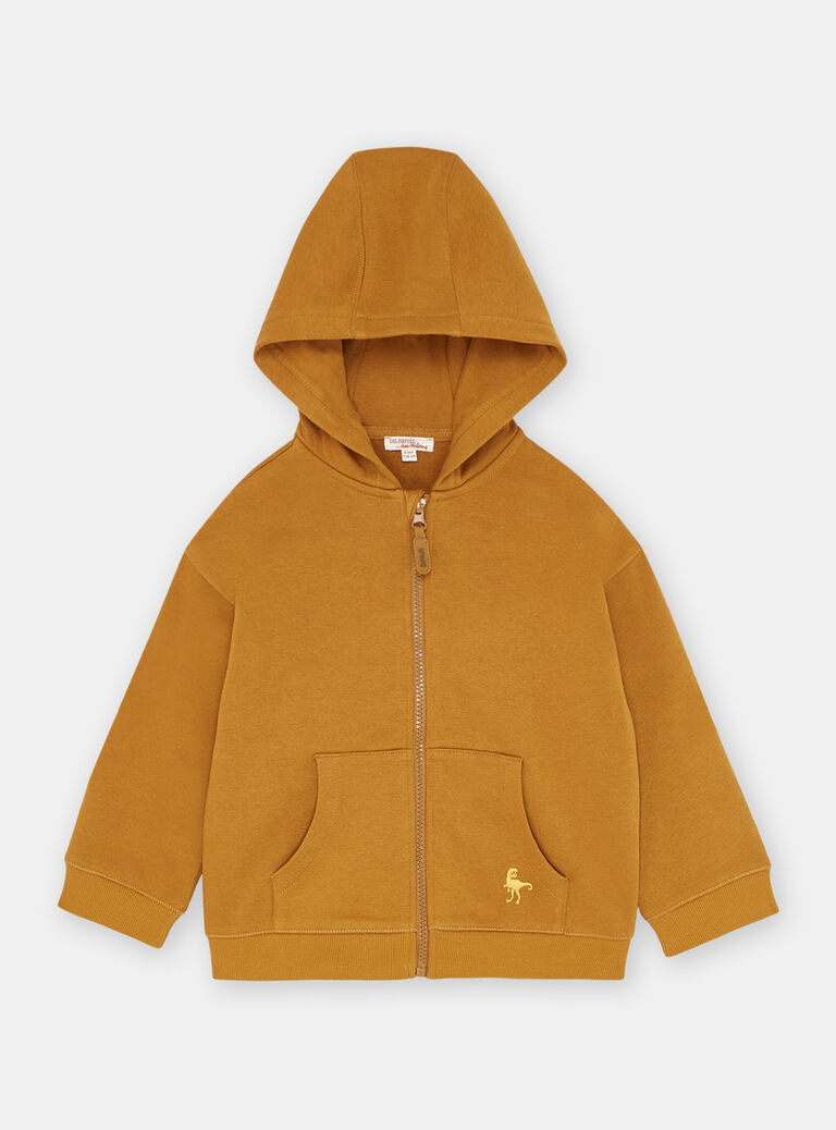 Haut de jogging caramel à capuche garçon