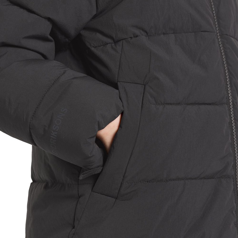 Didriksons Olivin Parka Kinder schwarz
