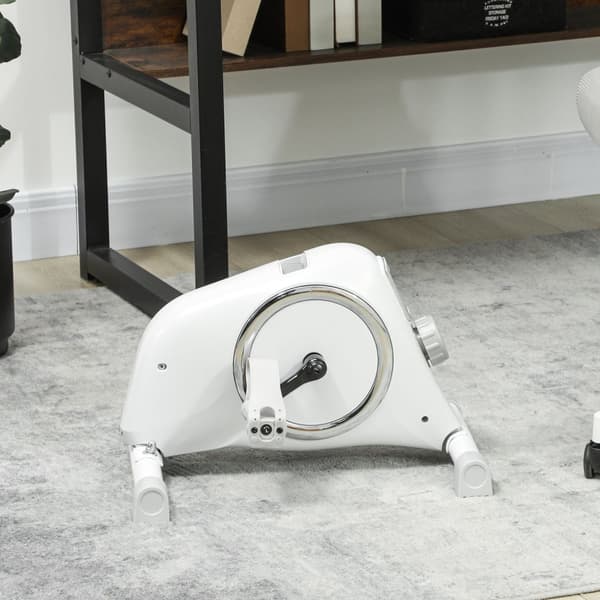 Pedaltrener minitreningssykkel for seniorer med 8 justerbare magnetiske motstander og LCD-skjermer treningssykkel for arm- og bentrener for hjemmetren