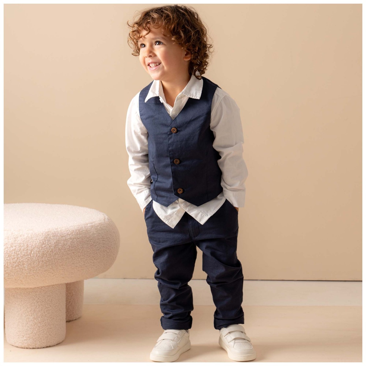 Prénatal peuter broek  effen blauw
