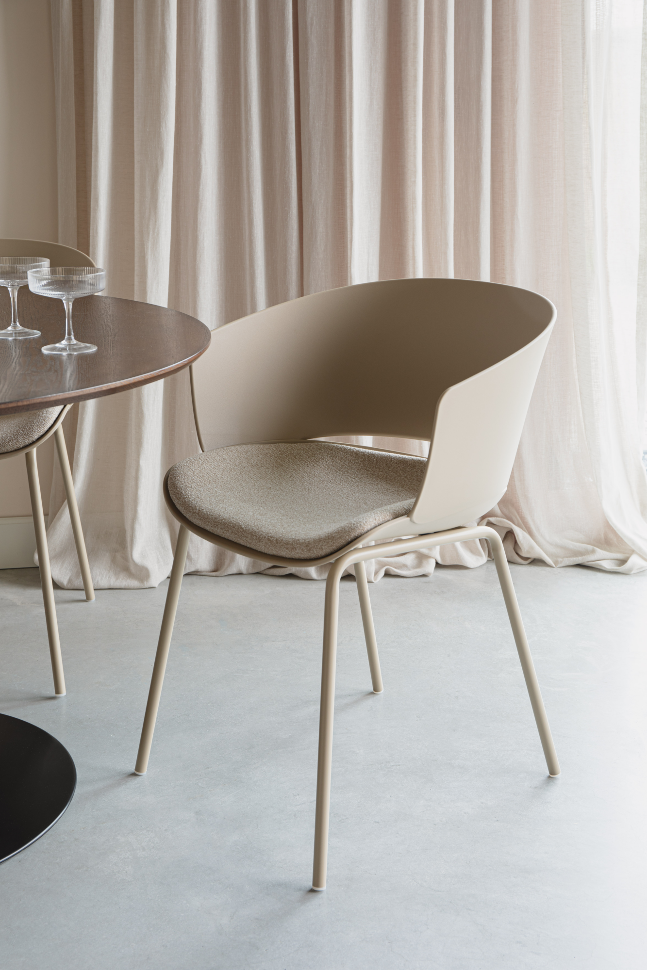 Eetkamerstoel Jessica beige (set van 4)
