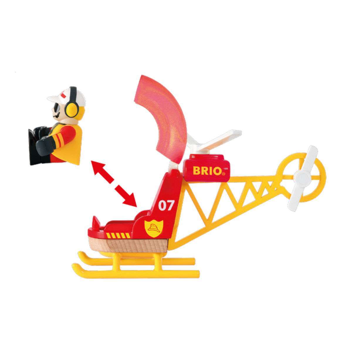 BRIO Spiel Feuerwehr-Hubschrauber