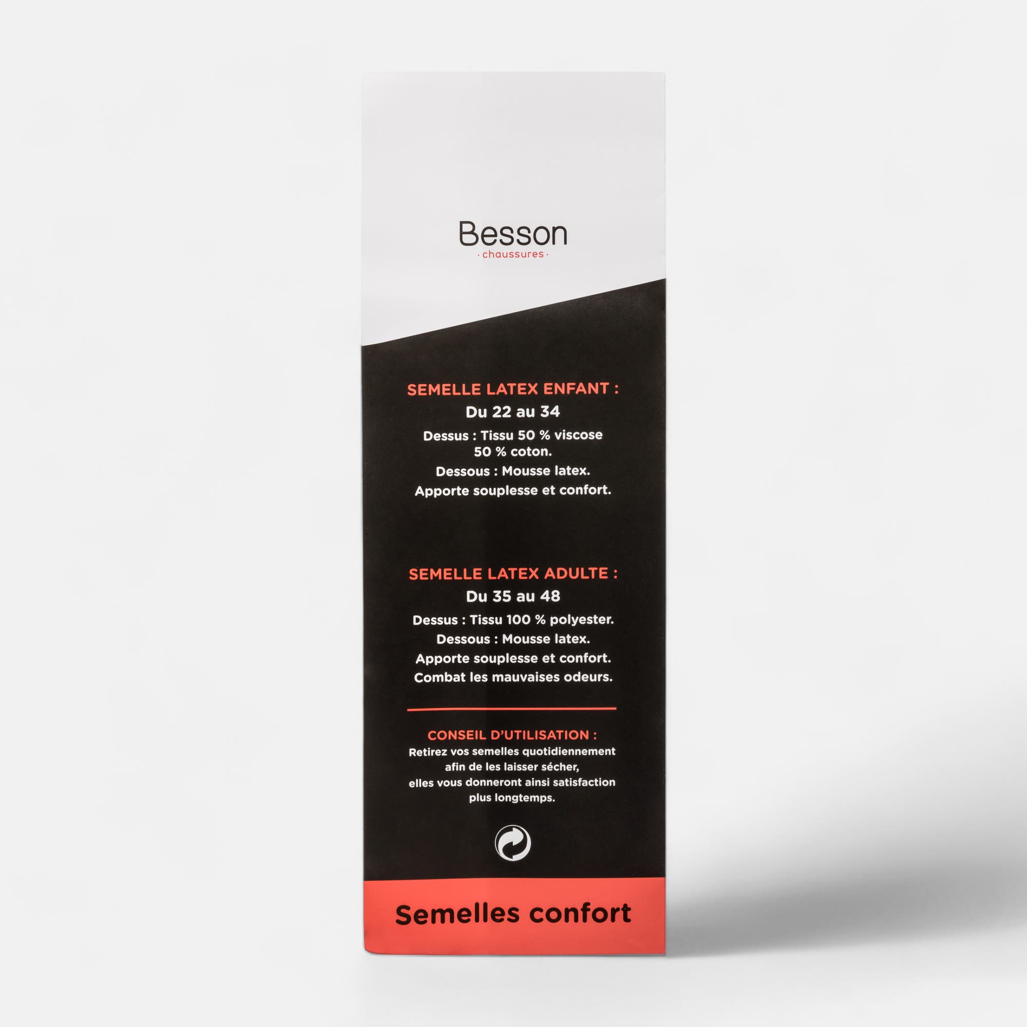 Semelles latex 37 38 sans coloris