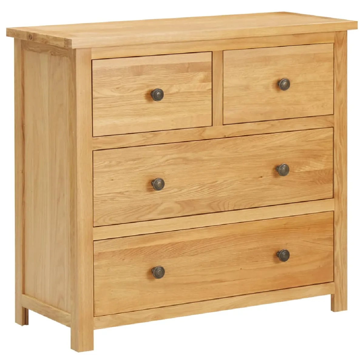 vidaXL Commode - Chêne massif - 80x35x75 cm