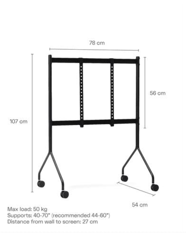 Pedestal Moon Rollin' tv-standaard Chrome