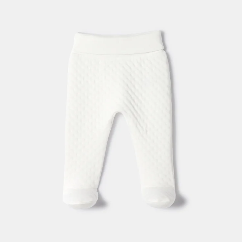 Ensemble en maille tubique blanc naissance Absorba Blanc