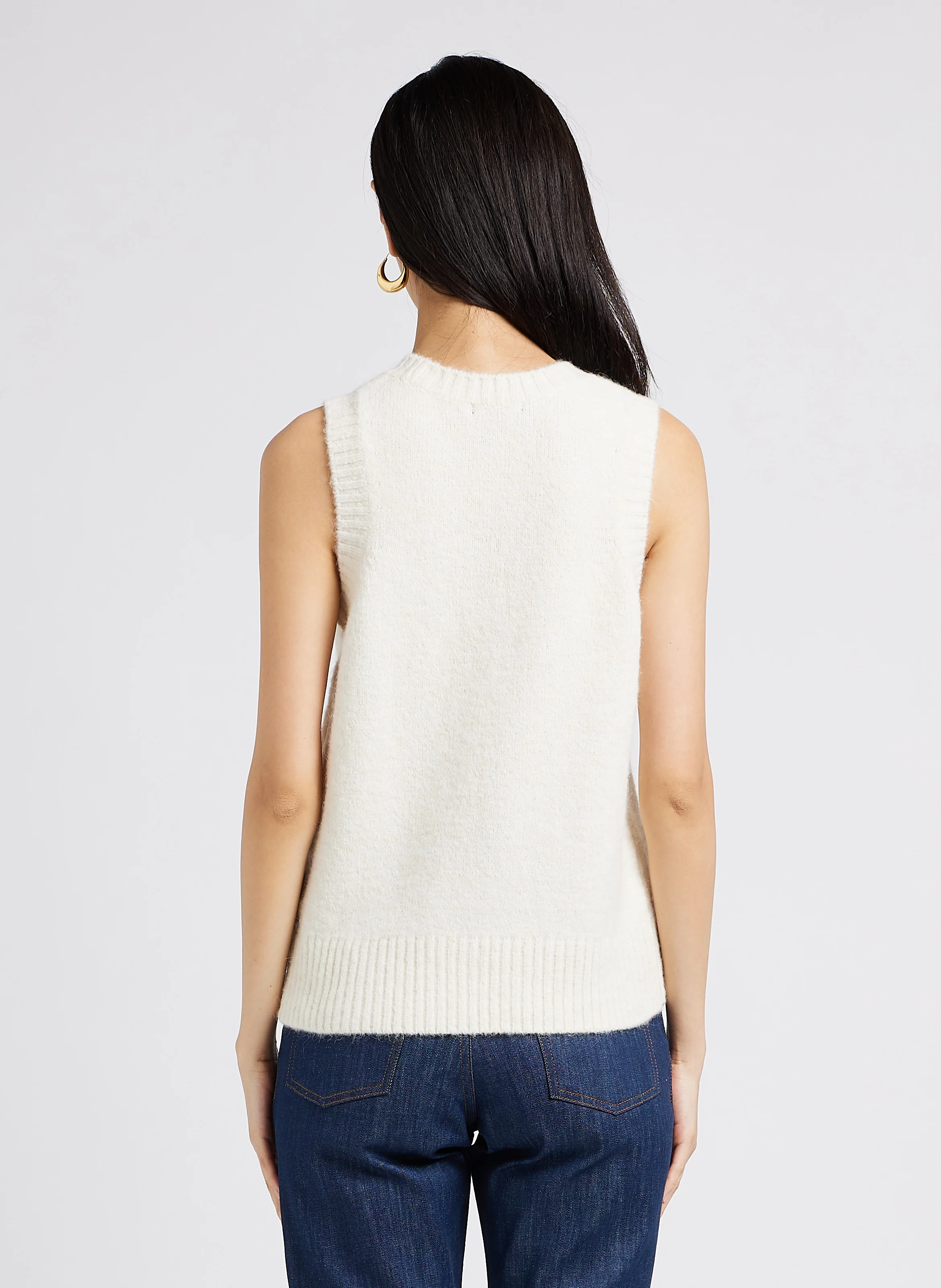 NAMASTE - Pull col rond en maille douce | Beige