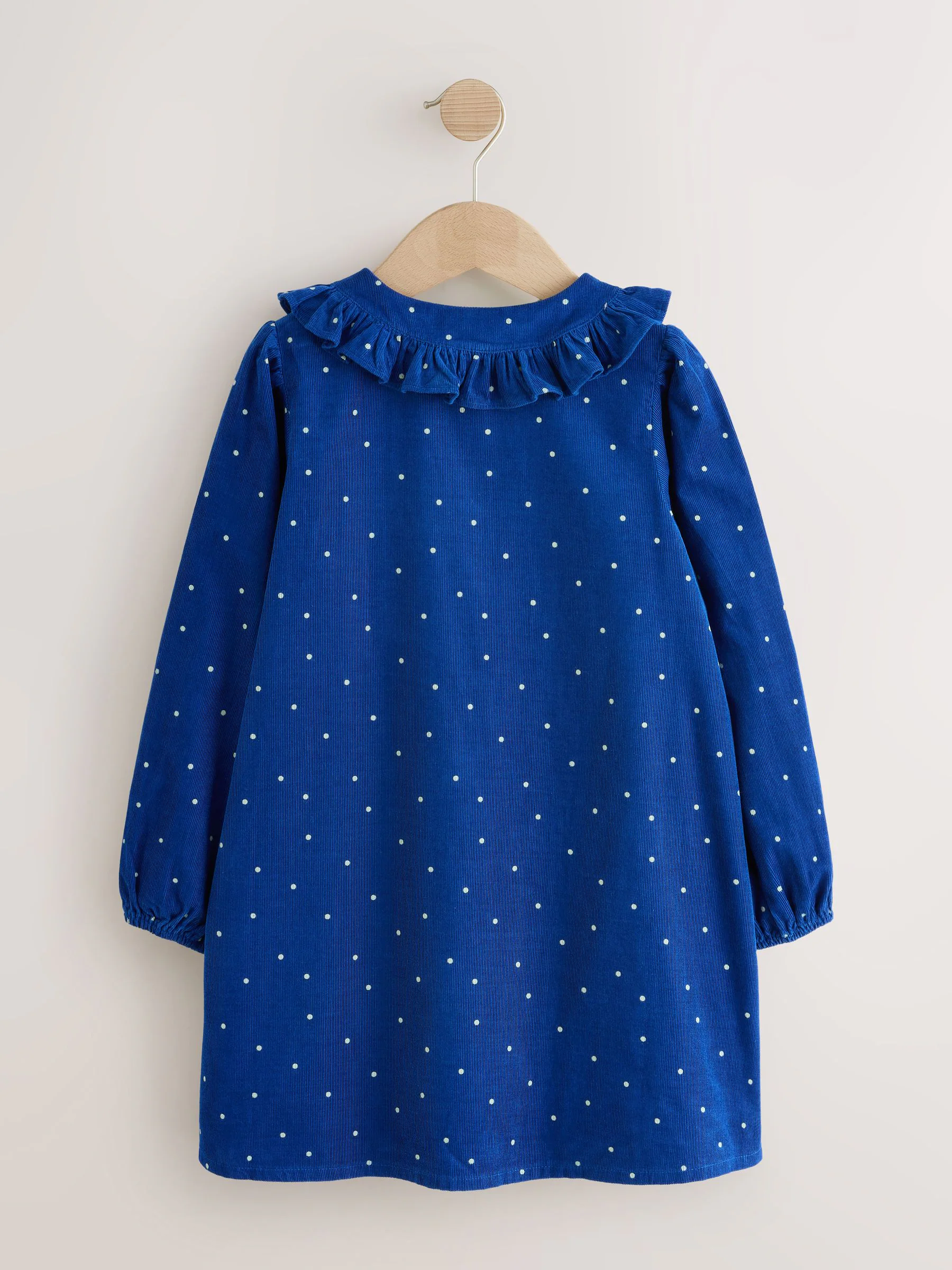 Kobaltblauw met figuurtjes - Cord Dress And Tights Set (3mths-8yrs)