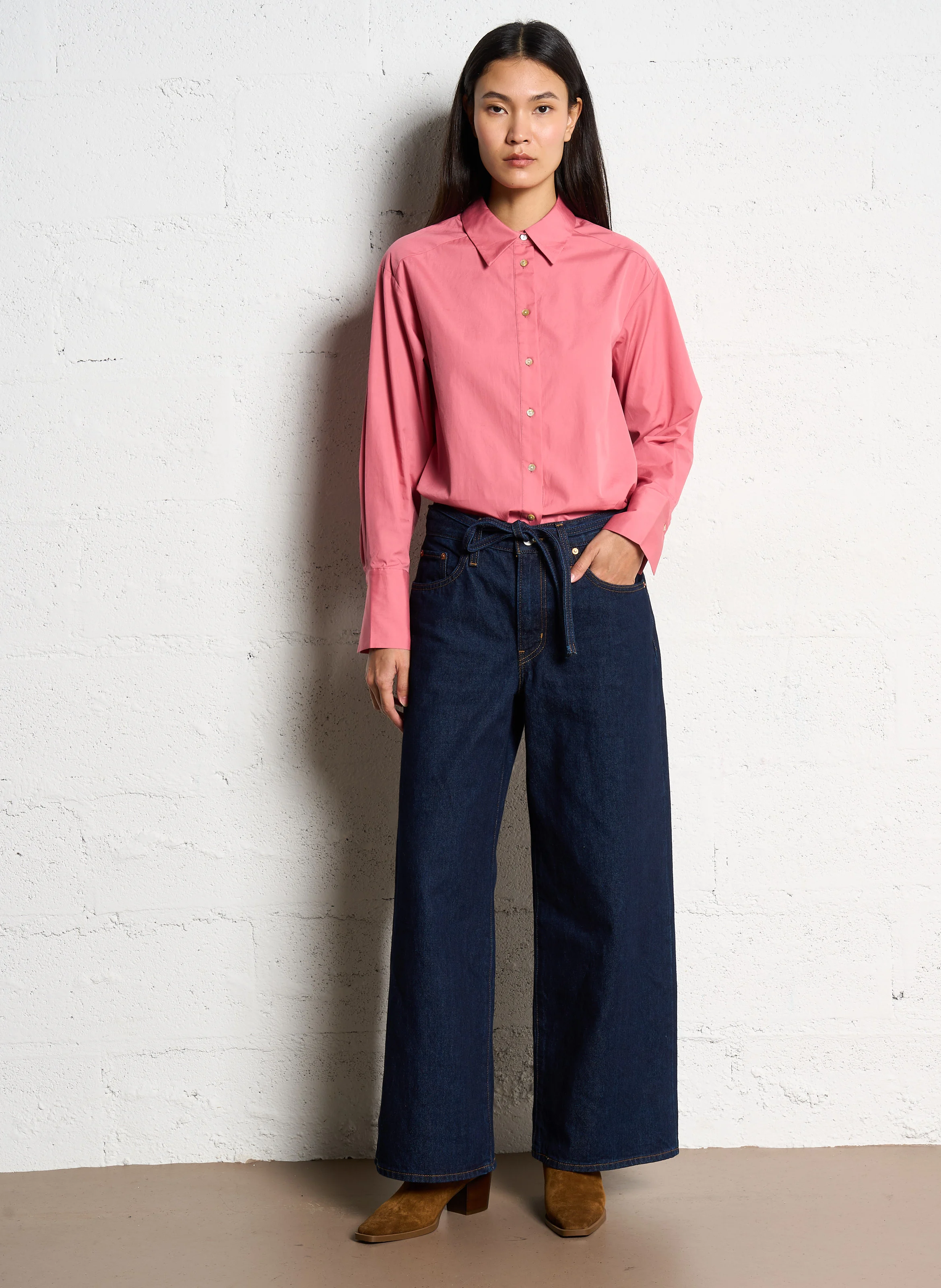 RANCY - Pantalon droit en velours côtelé | Beige