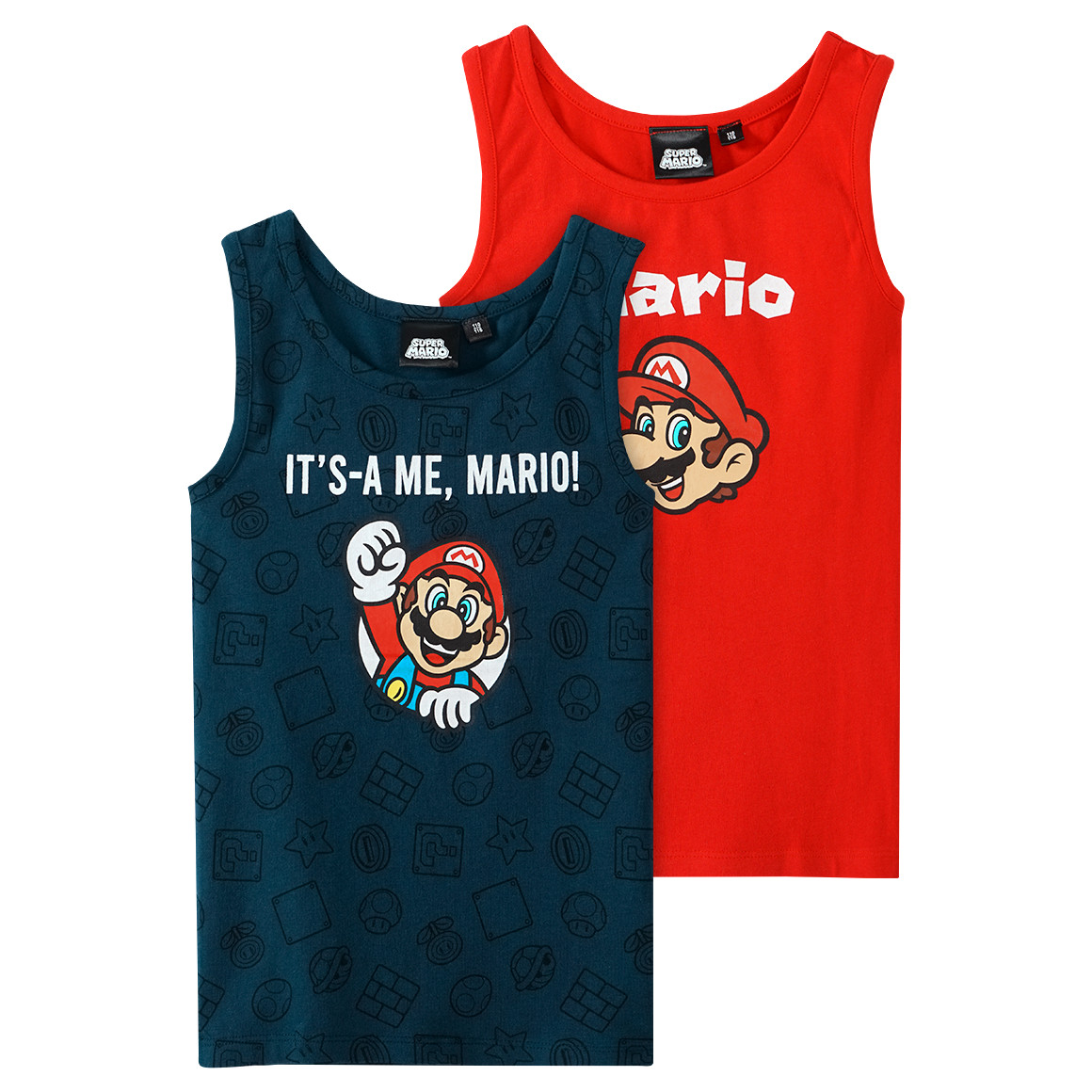 Topolino 2 Super Mario Unterhemden mit Prints dunkelblau / rot